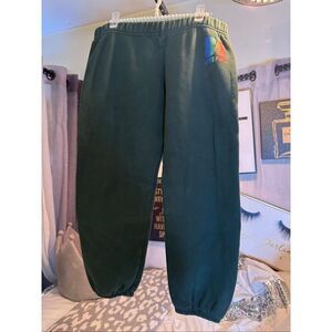 Vs Victorias secret PINK vintage green rainbow classic sweatpants joggers large